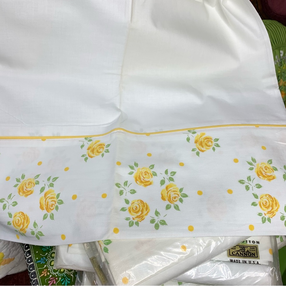 70s Floral Sheet NOS - Picture 11 of 11